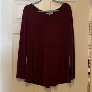 Maroon long sleeve Loft sweater